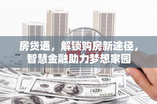 利通房贷通，解锁购房新途径，智慧金融助力梦想家园