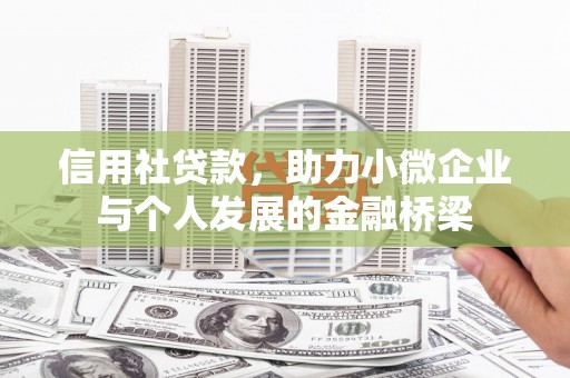 利通信用社贷款，助力小微企业与个人发展的金融桥梁