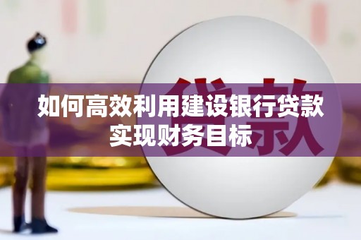 利通如何高效利用建设银行贷款实现财务目标