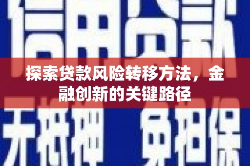 利通探索贷款风险转移方法，金融创新的关键路径