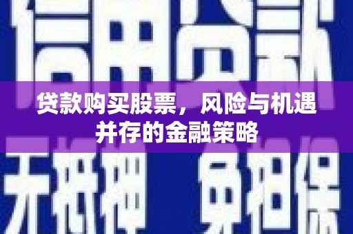 利通贷款购买股票，风险与机遇并存的金融策略