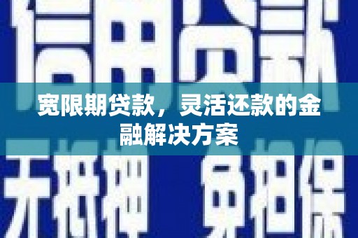 利通宽限期贷款，灵活还款的金融解决方案