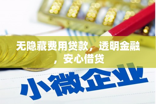 利通无隐藏费用贷款，透明金融，安心借贷