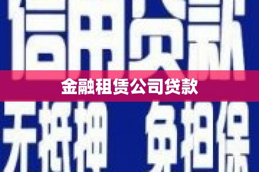 利通金融租赁公司贷款