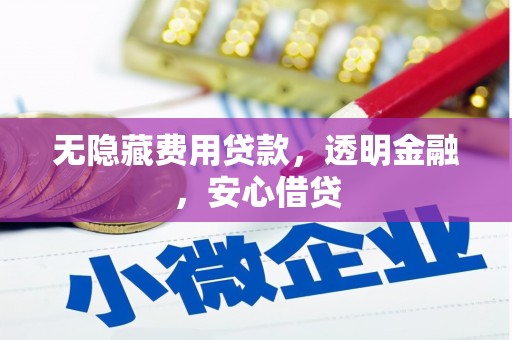 利通无隐藏费用贷款，透明金融，安心借贷