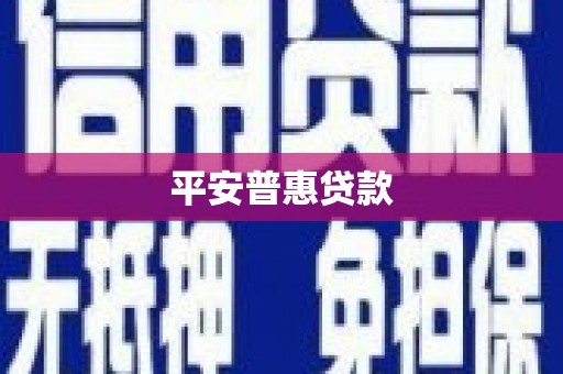 利通平安普惠贷款