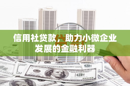 利通信用社贷款，助力小微企业发展的金融利器