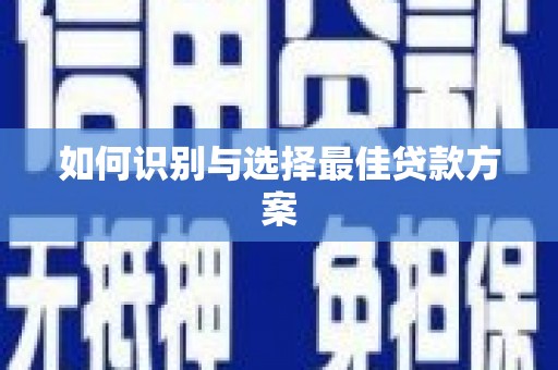 利通如何识别与选择最佳贷款方案